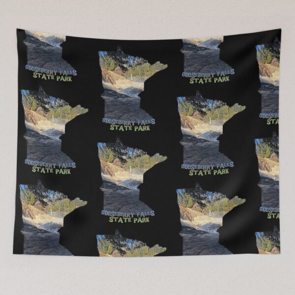 Item preview, Minnesota State Outline - Gooseberry Falls State Park designed and sold by gorff.