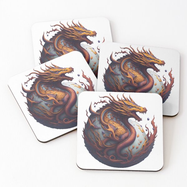 Item preview, Reborn Dragon, Fantasy Art, White&Orange Dragon designed and sold by Skyluxdesign.