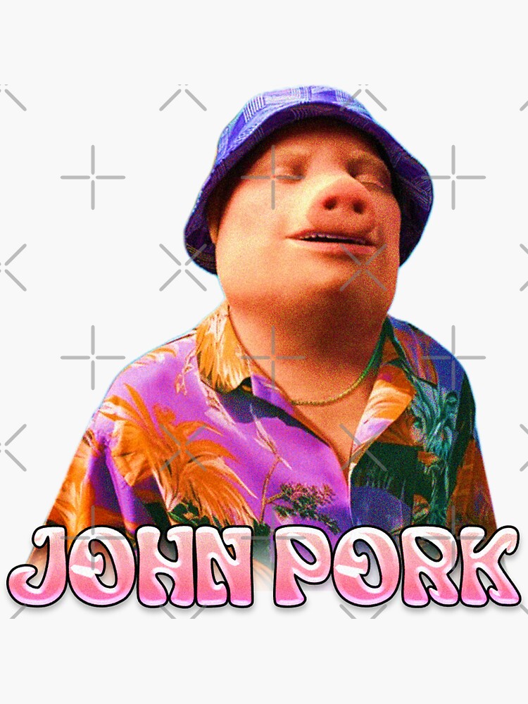 John Pork Is Calling Sticker for Sale by Super-Designz