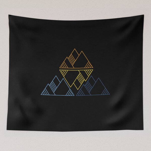 Item preview, Triangular Aro Ace Mountains. Aroace Pride designed and sold by Subtle Pride Shop.