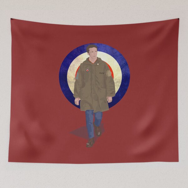 Item preview, Mod Scooter Man with Vintage Target and Badges designed and sold by KALEIDOSCOPE UK.