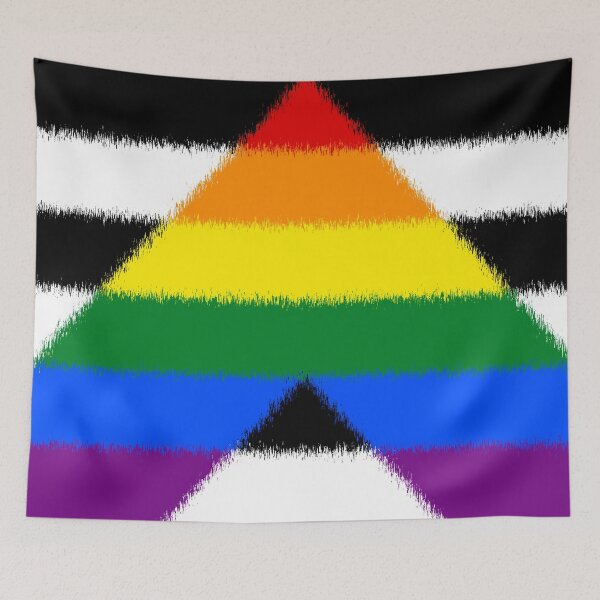 Item preview, Scratchy Straight Ally Pride Flag designed and sold by Sum-Thangs.