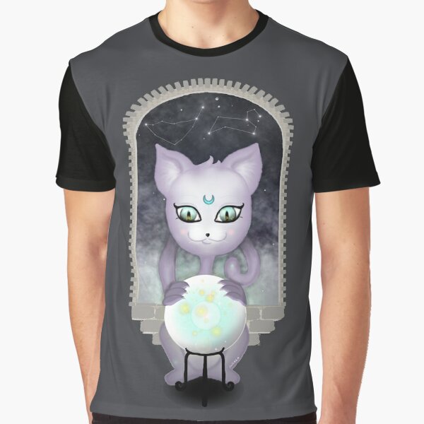 Mystic Miku | Crystal Ball & Zodiac | Dark Grey Graphic T-Shirt