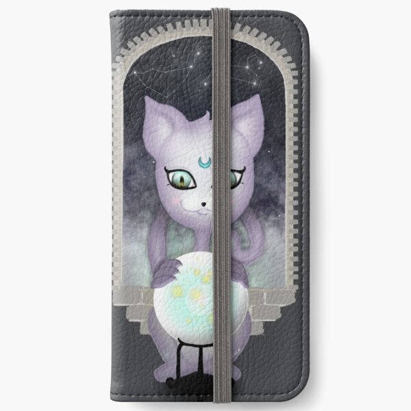 Mystic Miku | Crystal Ball & Zodiac | Dark Grey iPhone Wallet