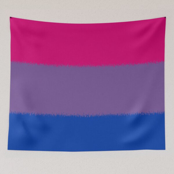 Aperçu de l'œuvre Scratchy Bisexual Pride Flag créée et vendue par Sum-Thangs.