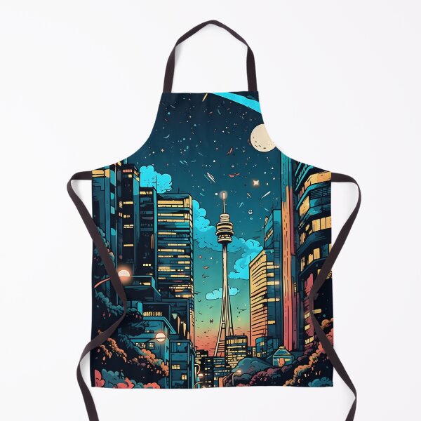 Item preview, Comic Art Of Sydney At Night designed and sold by StickeryPickery.