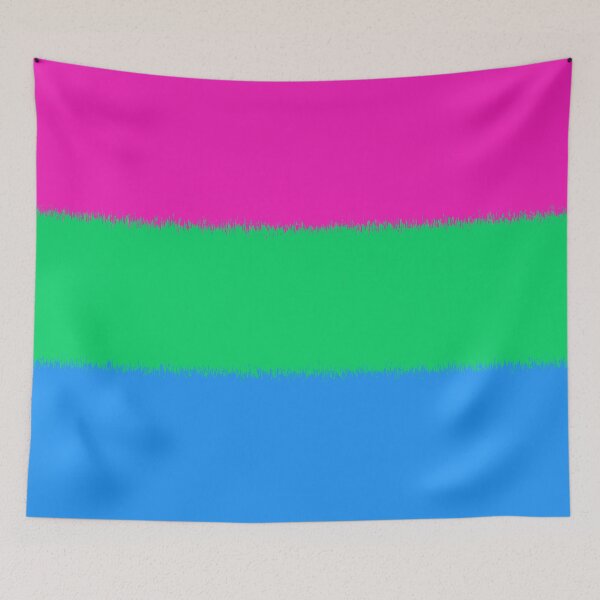 Aperçu de l'œuvre Scratchy Polysexual Pride Flag créée et vendue par Sum-Thangs.