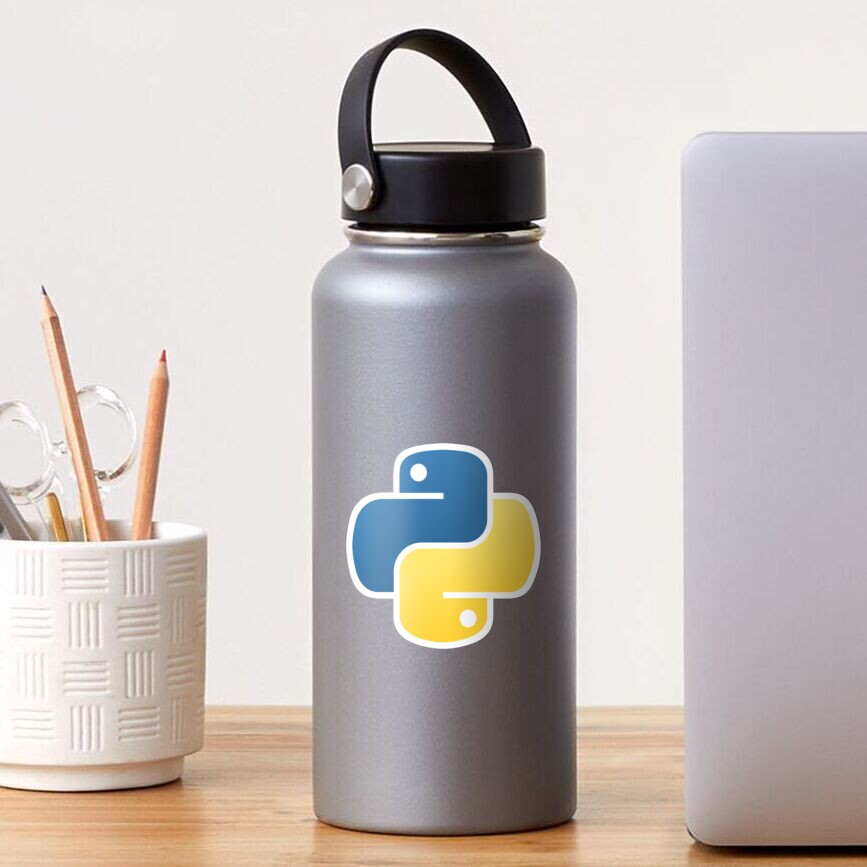 "Python Logo - Programming Language" Sticker for Sale by TechTeez ...