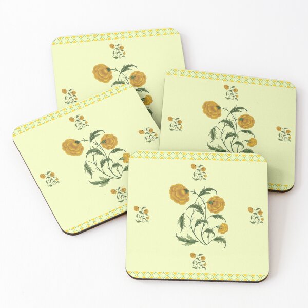 Item preview, Watercolor Yellow Marigold Flowers designed and sold by Priya Sehgal.