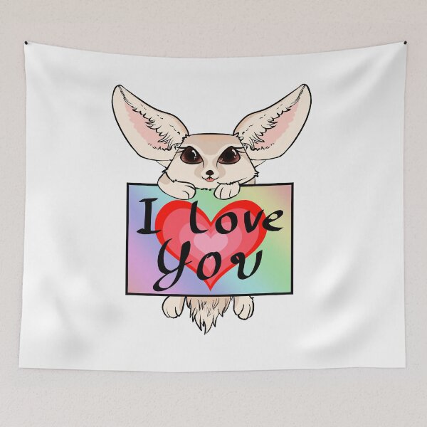 Item preview, Fennec fox (I love You) designed and sold by Infer-X.