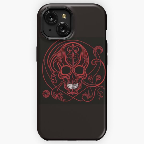 Skull Black Red iPhone Cases for Sale