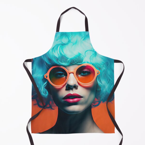Item preview, Big Colorful Modernity: A Confident Woman in Fashionable Glasses. designed and sold by Retro Type.