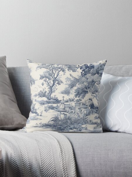 Artikel-Vorschau von Toile de Jouy-Muster in Weiß und Blau, designt und verkauft von EvgeniiaSim.