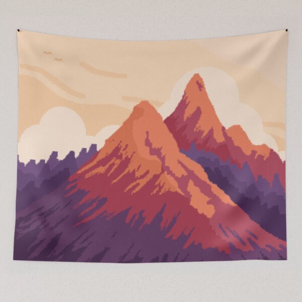 Item preview, Mountains - Pixel Art designed and sold by SpinDuckArts.