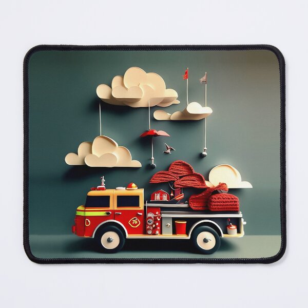 Item preview, Paper Art Firetruck designed and sold by cuprum.