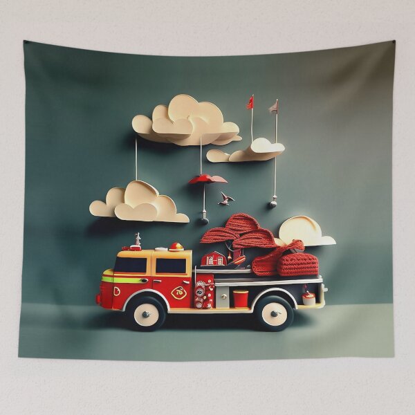 Item preview, Paper Art Firetruck designed and sold by cuprum.