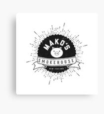 Mako's Smokehouse Parody Branding Canvas Print