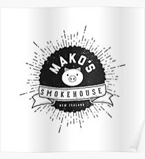 Mako's Smokehouse Parody Branding Poster