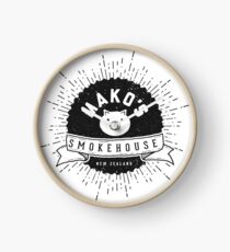 Mako's Smokehouse Parody Branding Clock