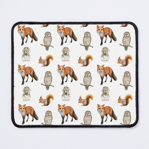 Item preview, Woodland animals prints, fox, forest owl, squirrel and bunny designed and sold by Elena Malgina.