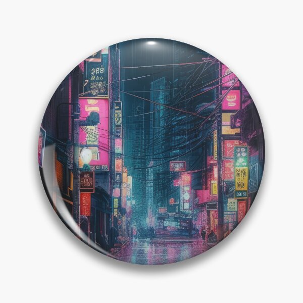 Item preview, Neon City Raining Design - Tokyo Japan designed and sold by chinnyuee.