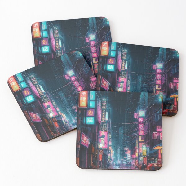 Item preview, Neon City Raining Design - Tokyo Japan designed and sold by chinnyuee.