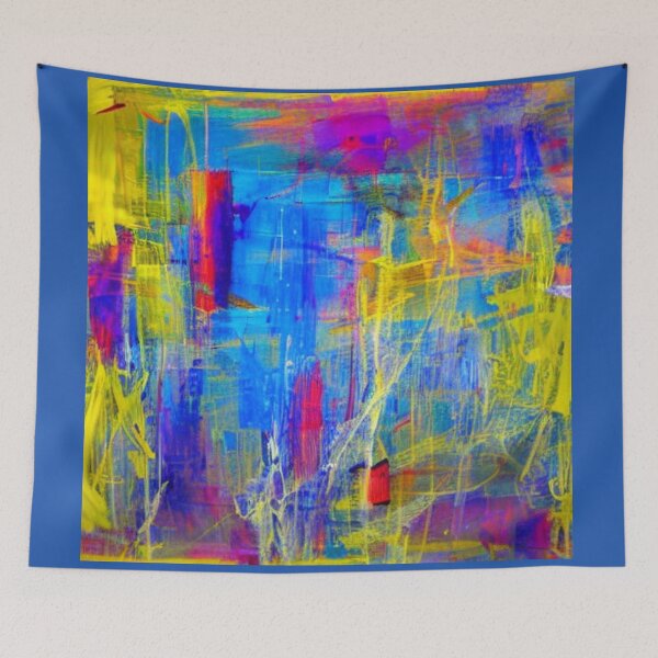 Item preview, Blue and Yellow Abstract designed and sold by kissuquick.