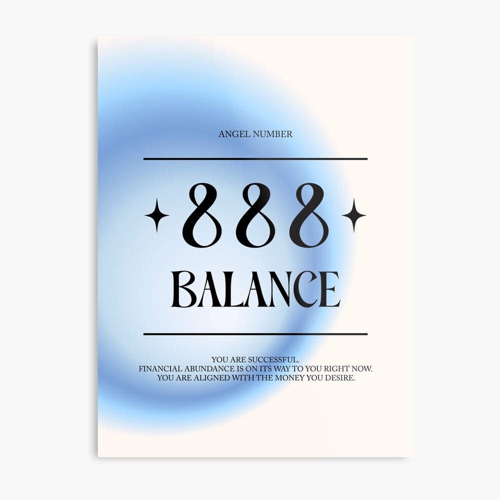 888 Angel Number Vinyl Decal - Balance Achievement Numerology