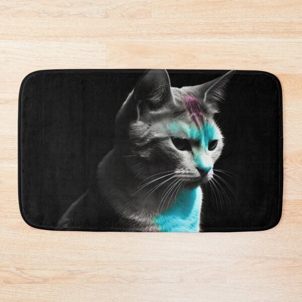 Item preview, Watchful Cyan Tiger Cat Benny designed and sold by Pixelboys.