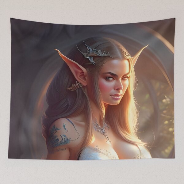 Item preview, Beautiful Wood Elf Warrior Girl designed and sold by magikman65.