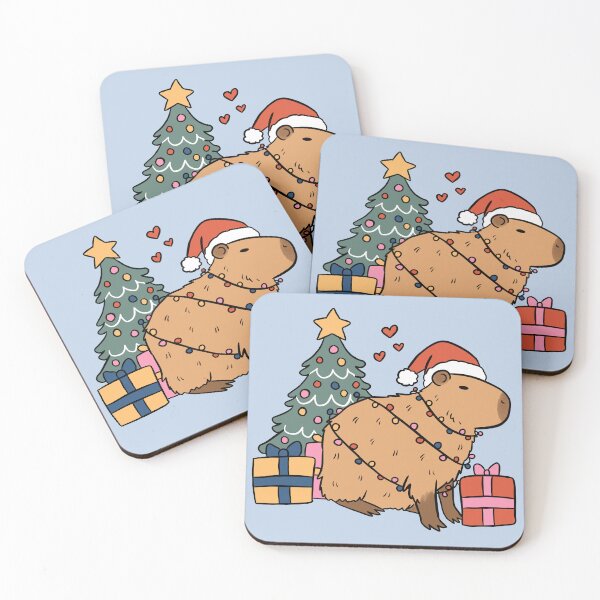 Item preview, Cute christmas capybara illustration  designed and sold by Yarafantasyart.