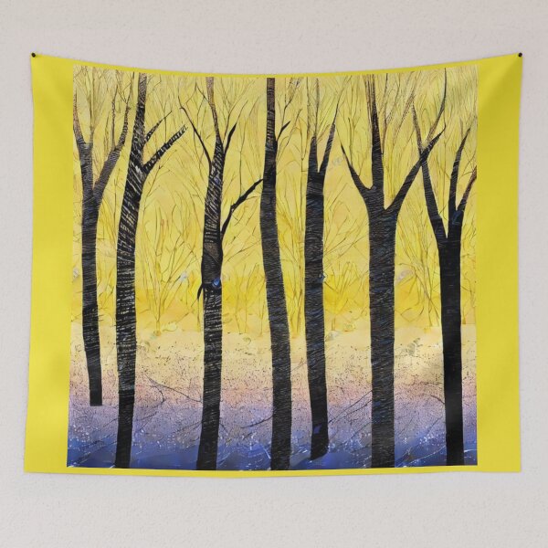 Aperçu de l'œuvre Paysage abstrait avec des arbres n ° 4 créée et vendue par kissuquick.