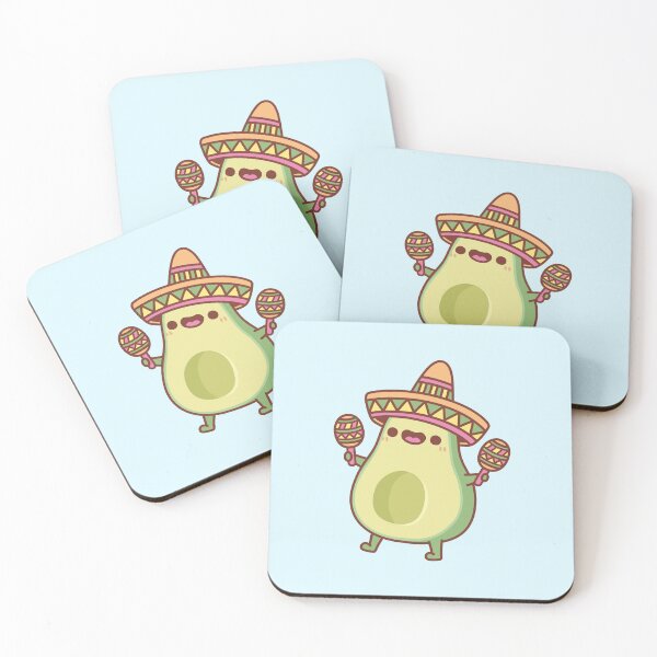 Item preview, Cute Avocado With Sombrero Hat And Maracas designed and sold by rustydoodle.