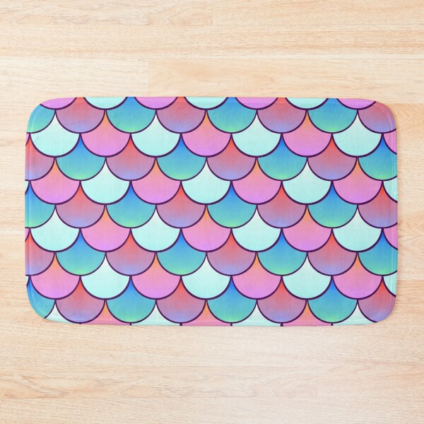 Item preview, Mermaid Rainbow Blue Green Pink Aqua Fish Scales Cute Pattern Sticker Mermaids Tails designed and sold by gillys.