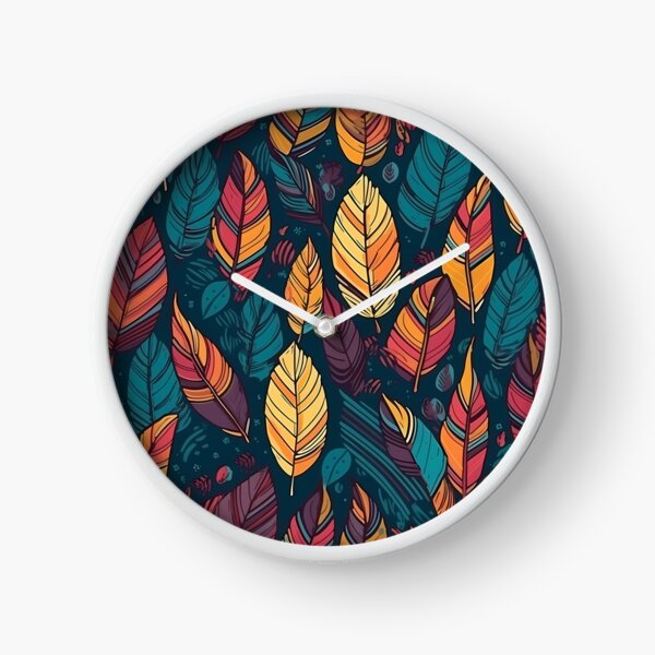 Item preview, Colorful leaves of different colors boho style seamless design designed and sold by WorldsofPosters.