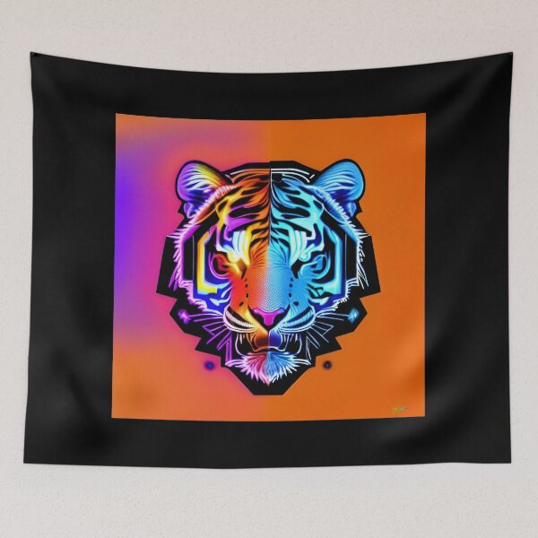 Item preview, Trippy Psychedelic Neon Tigers 1 designed and sold by Benito Del Ray.