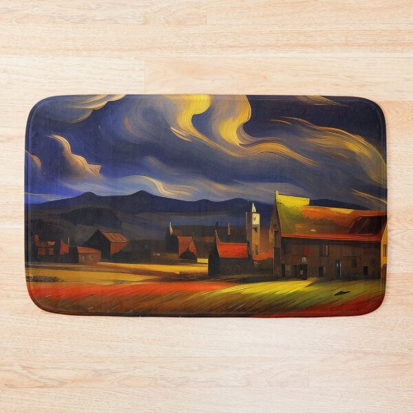 Artikelvorschau, Cloudy Country, pastos, Ai Generated Art entworfen und verkauft von ACC .