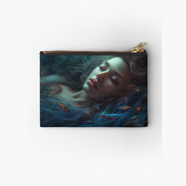 Item preview, "Fantasy Digital Art, Ocean Lullaby in Crimson Currents, Underwater Maiden, Photorealistic 3D, UHD Resolution, Home Decor, Wall Art " designed and sold by stateofhuman.