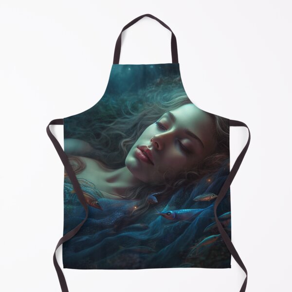 Item preview, "Fantasy Digital Art, Ocean Lullaby in Crimson Currents, Underwater Maiden, Photorealistic 3D, UHD Resolution, Home Decor, Wall Art " designed and sold by stateofhuman.