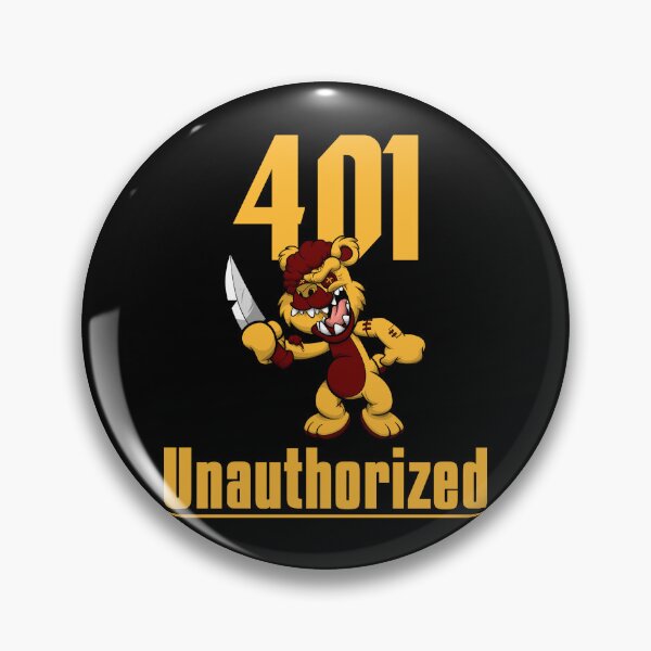 Item preview, Spooky 401 Unauthorized: Creepy Teddy Bear Wielding Knife - Enter at Your Own Risk designed and sold by ElLocoMus.