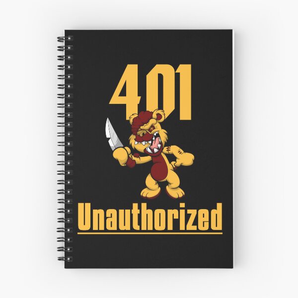 Item preview, Spooky 401 Unauthorized: Creepy Teddy Bear Wielding Knife - Enter at Your Own Risk designed and sold by ElLocoMus.