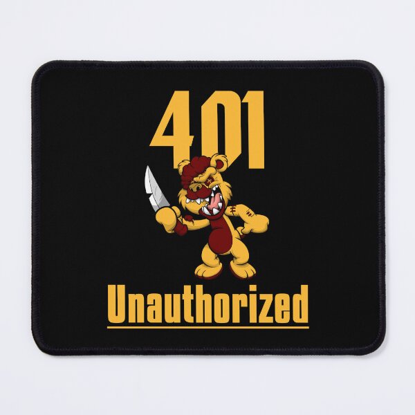 Item preview, Spooky 401 Unauthorized: Creepy Teddy Bear Wielding Knife - Enter at Your Own Risk designed and sold by ElLocoMus.