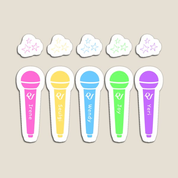 Item preview, RedVelvet Microphones with Names (kpop) designed and sold by monkeybananas.