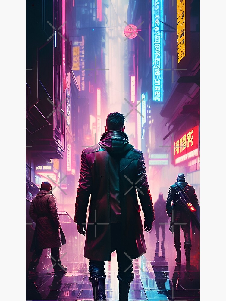 cyberpunk inspired phone wallpaper, blade runner