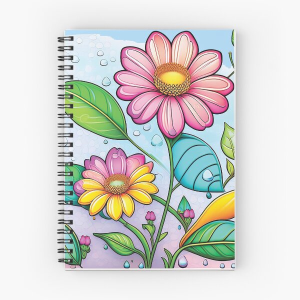 Item preview, Flowers and leaves with water drops designed and sold by LindosPajaros.