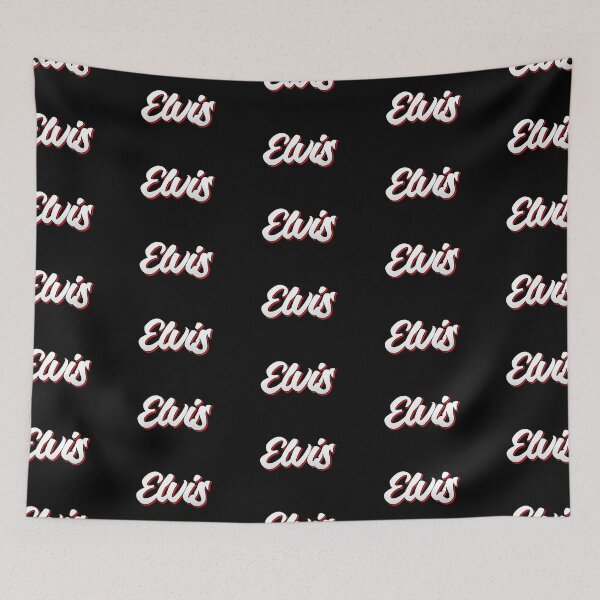 Item preview, Retro Elvis Name Label (Black) designed and sold by NafilNafiz.