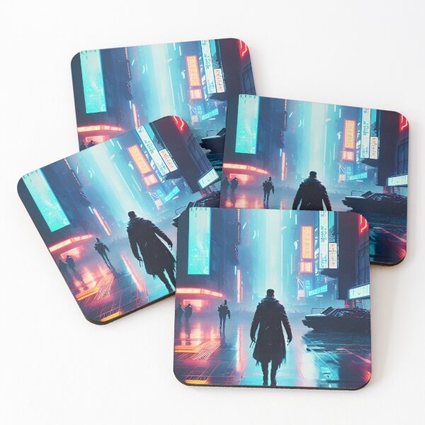 Item preview, Cyberpunk Noche Ciudad Anime Estética Tokio Japón Estilo Blade Runner designed and sold by CyberArtWorld.