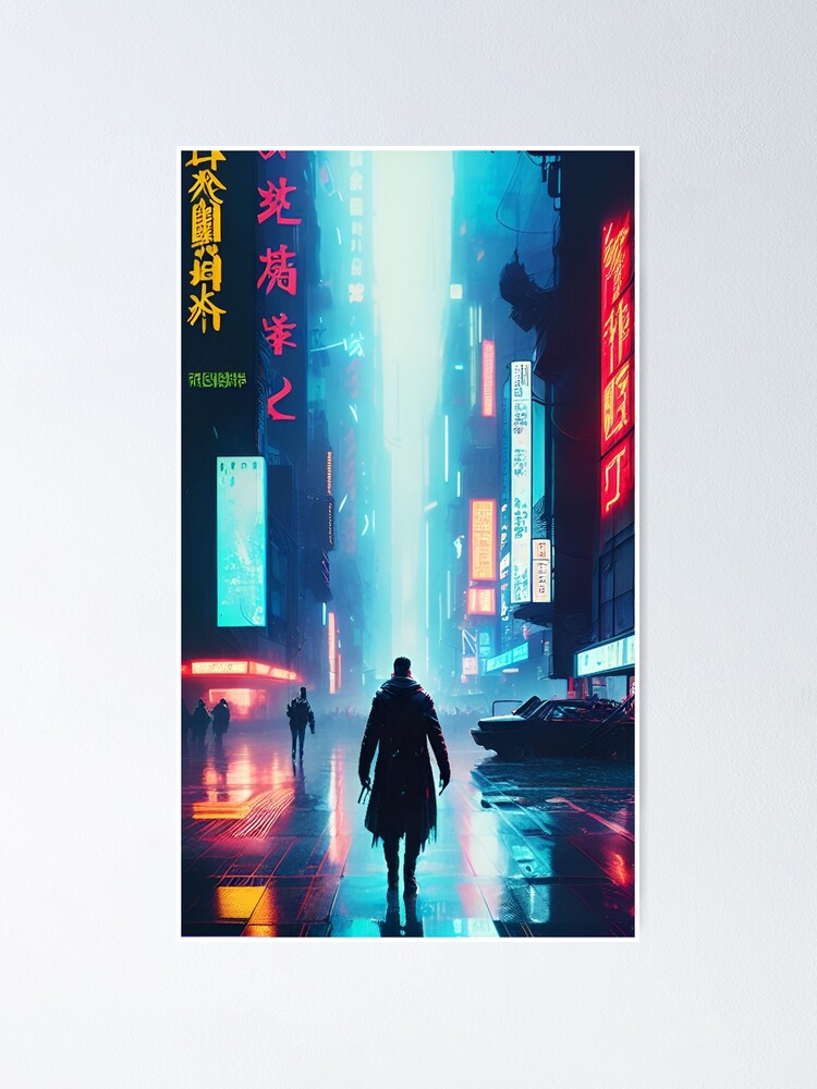 cyberpunk inspired phone wallpaper, blade runner