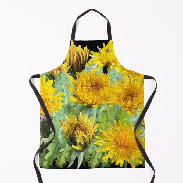 Item preview, Dandelions - a meadow full of future wishes - with a black background designed and sold by Binas-gallery.
