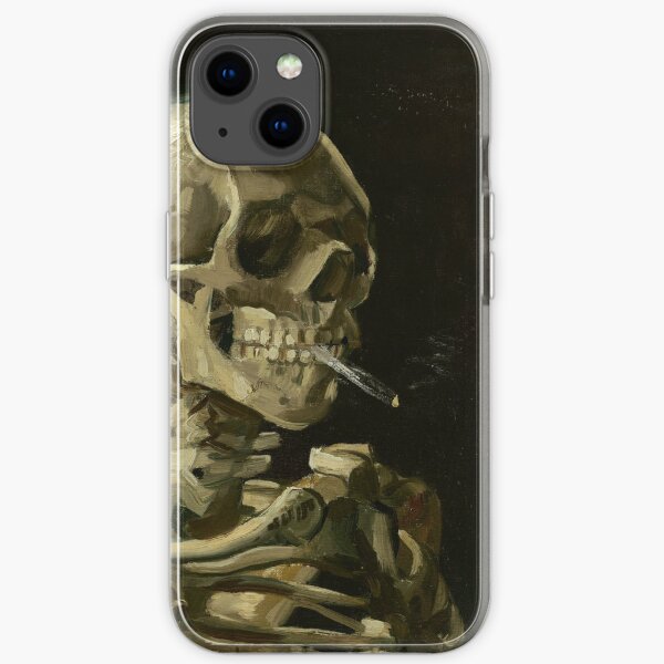 Vincent Van Gogh Skeleton Smoking iPhone Soft Case